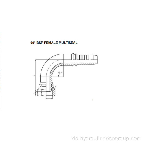 90° BSP Buchse Mutiseal 22191